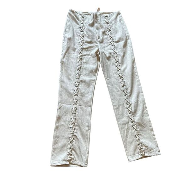 Revolve Emory Park Lace-Up Cotton Pants - Picture 3 of 9